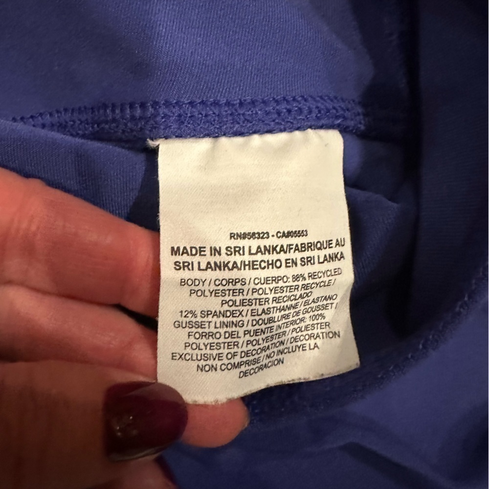 Nike Dri-Fit Ten Less Plastic Legend 2.0 Tight Poly Capri Leggings Blue Size S - Picture 8 of 12